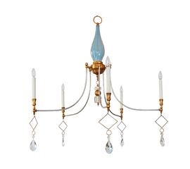 Люстра Louise Gaskill Lia with blue glass, фото 1