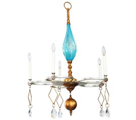 Люстра Louise Gaskill Oona with Blue Glass, фото 1