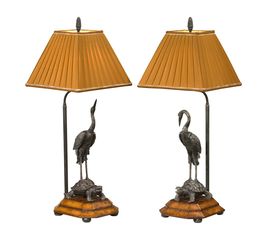 Настольная лампа Theodore Alexander Meiji Cranes Table Lamp, фото 1