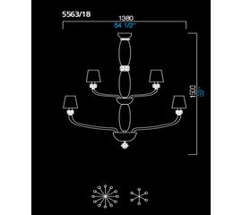 Люстра Barovier&amp;Toso 5563/18, фото 1