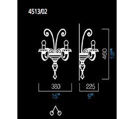 Настенный светильник Barovier&amp;Toso 4513/02, фото 1