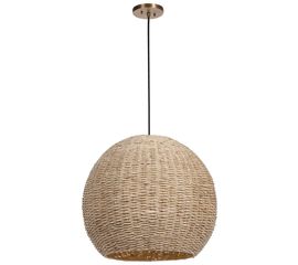 Подвесной светильник Uttermost Seagrass Dome, 1 Lt Pendant, фото 1