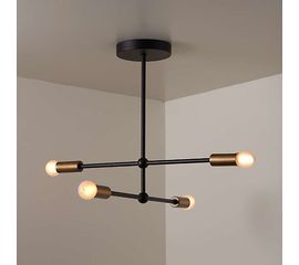 Подвесной светильник Crate and Barrel Sputnik Black Flush Mount Ceiling Light, фото 1