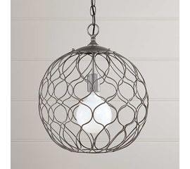 Подвесной светильник Crate and Barrel Hoyne 15" Iron Pendant Lamp, фото 1