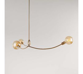 Подвесной светильник Crate and Barrel Paula Brass Sculptural Pendant Light, фото 1