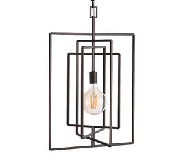 Подвесной светильник Crate and Barrel Pivot Black Caged Pendant Light, фото 1
