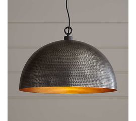 Подвесной светильник Crate and Barrel Rodan Hammered Metal Dome Pendant Light, фото 1