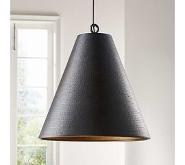 Подвесной светильник Crate and Barrel Rodan Hammered Metal Cone Pendant, фото 1