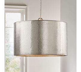 Подвесной светильник Crate and Barrel Rodan Hammered Metal Drum Pendant, фото 1