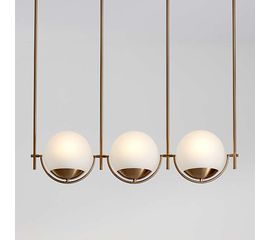 Подвесной светильник Crate and Barrel Rondure Three-Globe Pendant Light, фото 1