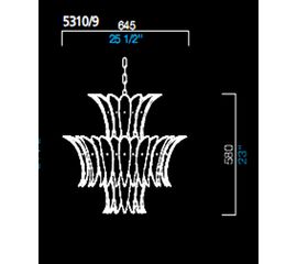 Подвесной светильник Barovier&amp;Toso 5310/9, фото 1