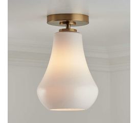 Потолочный светильник Crate and Barrel Arren Flush Mount Light with Teardrop Shade, фото 1