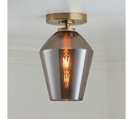 Потолочный светильник Crate and Barrel Arren Flush Mount Light with Angled Shade, фото 1