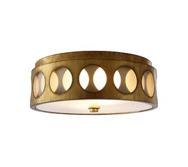 Потолочный светильник Crate and Barrel Addison Brass Flush Mount Light, фото 1
