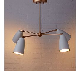 Подвесной светильник Crate and Barrel Spotlight White and Gold Pendant, фото 1