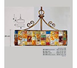 Подвесной светильник  Longobard TOKYO 1003 amber 4F, фото 1