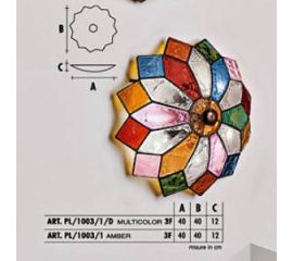 Настенный/потолочный светильник  Longobard TOKYO PL/1003/1 amber 3F, фото 1