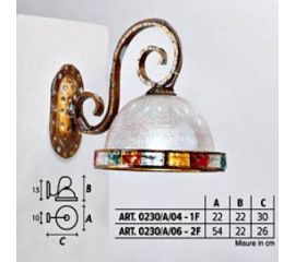 Настенный светильник  Longobard 0230/A/04 1F, фото 1