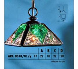 Подвесной светильник  Longobard ERREBI 0310/01/y 1F, фото 1