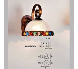 Настенный светильник  Longobard 0500/A/03 1F, фото 1