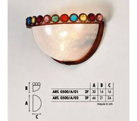 Настенный светильник  Longobard 0500/A/01 2F, фото 1