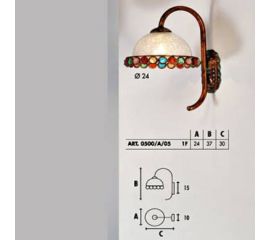 Настенный светильник  Longobard 0500/A/05 1F, фото 1