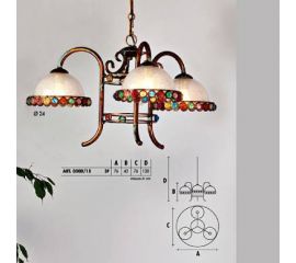 Подвесной светильник  Longobard 0500/15 3F, фото 1