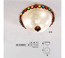 Настенный/потолочный светильник  Longobard PL/0500/01 3F, фото 1