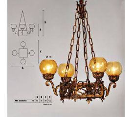 Подвесной светильник  Longobard 0580/02 4F, фото 1