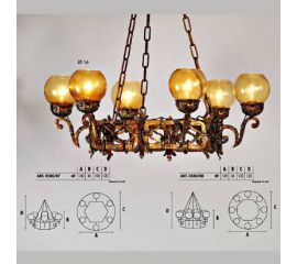 Подвесной светильник  Longobard 0580/07 6F, фото 1