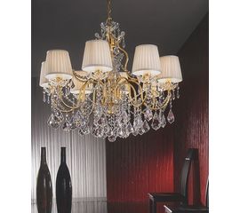 Люстра Emozioni Italiane MI/Tosca/77/8 gold amb crem SW+Asf, фото 1