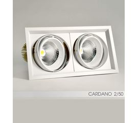 Встраиваемый в потолок светильник FireLED FireLED FLED-DL 002-50x2 (КАРДАНО-50х2), фото 1