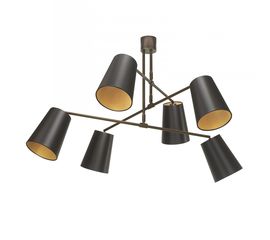 Подвесной светильник HEATHFIELD Andromeda Antique Brass 6 Arm, фото 1