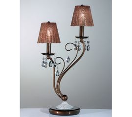 Настольная лампа IDL Rossella 301/2L CRISTALLO MARRONE, фото 1