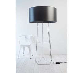 Торшер Forestier Lampadaire Dom Chrome - Tissu Gun Metal, фото 1