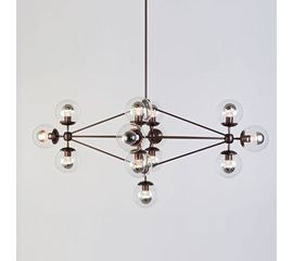 Подвесной светильник Roll &amp;amp; Hill Modo Chandelier - Diamond, 13 Globes, фото 1