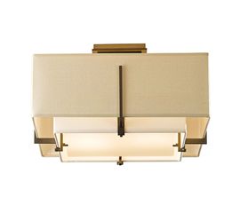 Люстра Hubbardton Forge Exos Square Small Double Shade Semi-Flush, фото 1