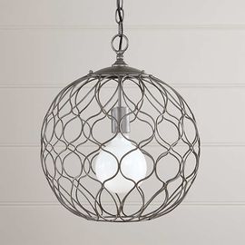 Подвесной светильник Crate and Barrel Hoyne 15&quot; Iron Pendant Lamp, фото 1