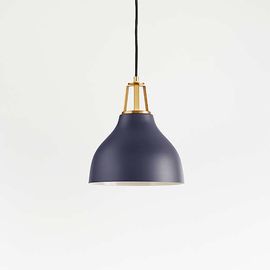 Подвесной светильник Crate and Barrel Maddox Bell Pendant Small with Socket, фото 1