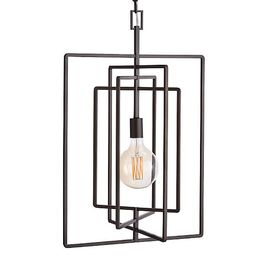 Подвесной светильник Crate and Barrel Pivot Black Caged Pendant Light, фото 1