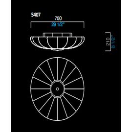 Потолочный светильник Barovier&amp;Toso 5407, фото 1