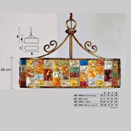 Подвесной светильник  Longobard TOKYO 1003 amber 4F, фото 1