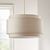 Подвесной светильник Crate and Barrel Avery Linen Double Drum Pendant Light, фото 6