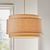 Подвесной светильник Crate and Barrel Avery Linen Double Drum Pendant Light, фото 3