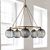 Люстра Crate and Barrel Solitaire Gray Glass and Brass Chandelier, фото 3
