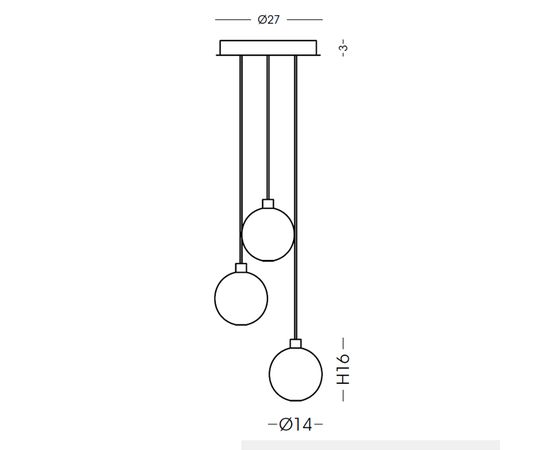 Подвесной светильник Cangini&amp;Tucci Eclisse 1299.3L, фото 1