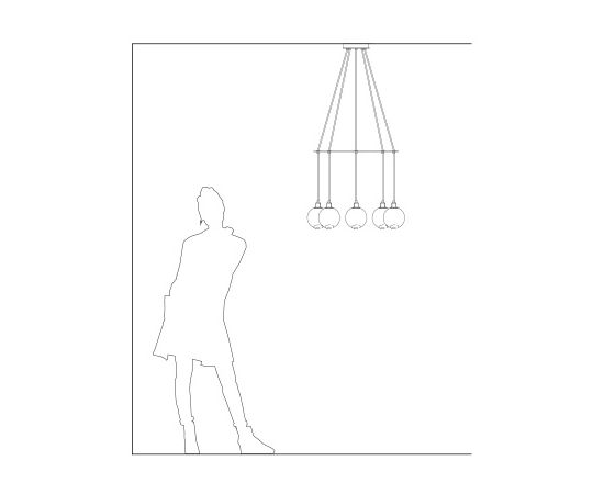 Подвесной светильник SkLO drape circle 8 chandelier, фото 2