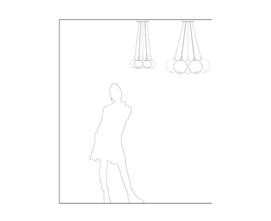 Подвесной светильник SkLO drape cluster 7 pendant, фото 3