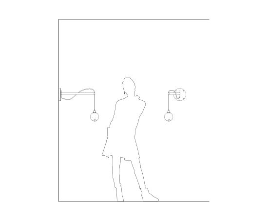 Настенный светильник SkLO drape arm 1 sconce, фото 2