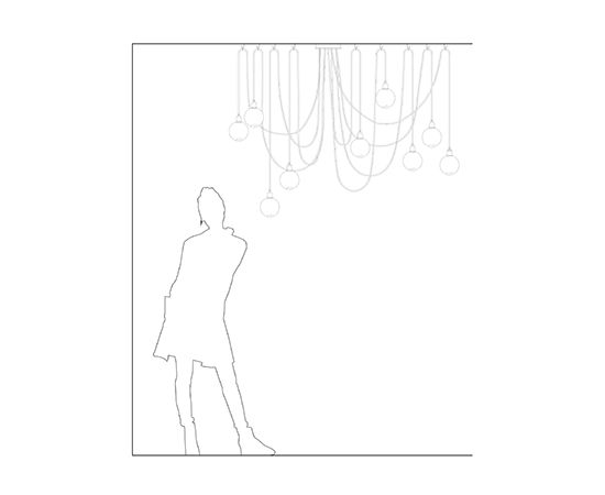 Подвесной светильник SkLO drape hook pendant, фото 6